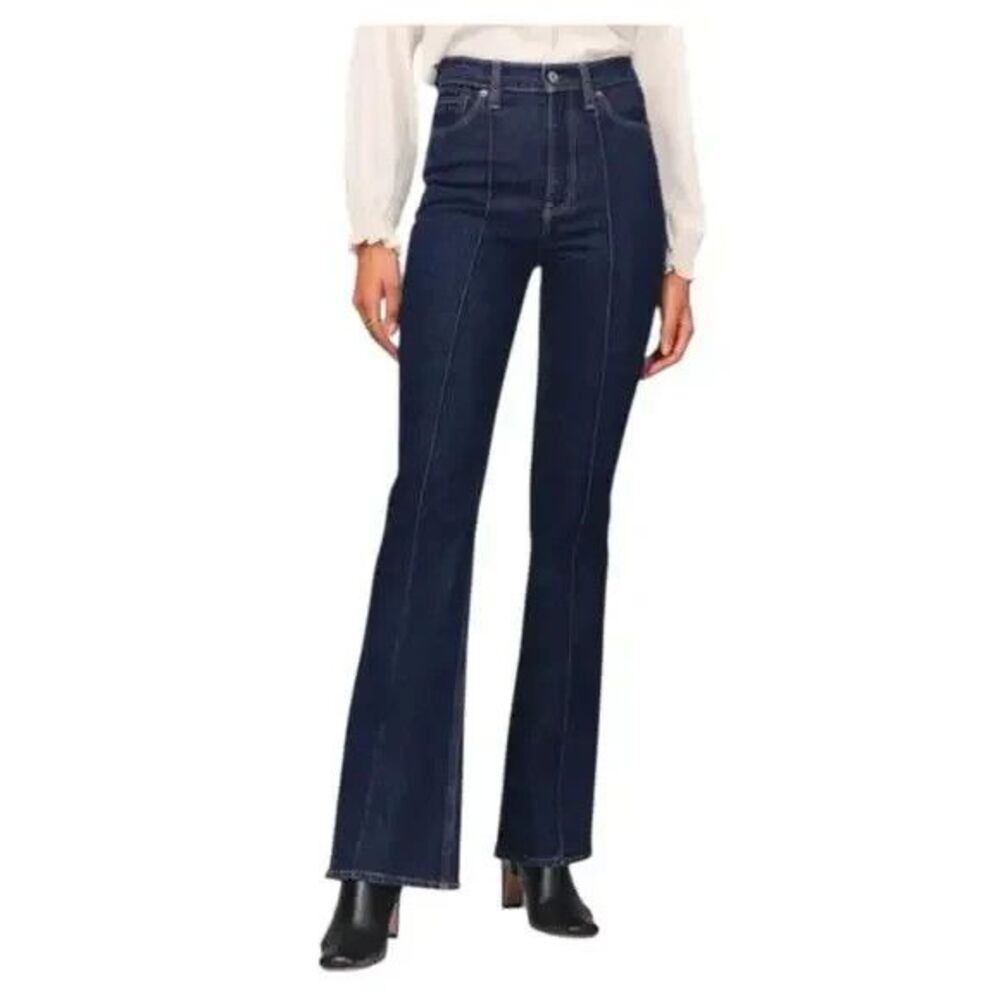Abercrombie & Fitch The Vintage Flare High Rise Curve Love Women's 32 Dark Wash